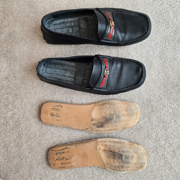 Gucci Interlocking G Web Driving Loafers Listed 10.5 Size, But Maybe UK Size - Picture 8 of 13
